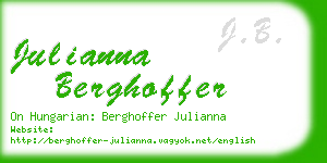 julianna berghoffer business card